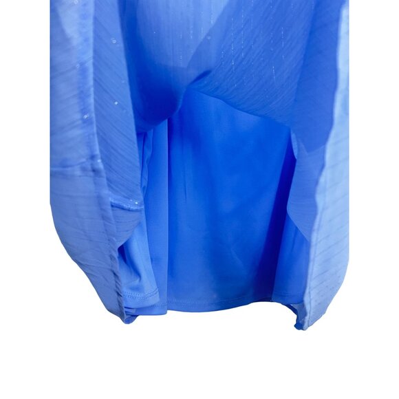 Sequin Hearts Girls Ruffled One-Shoulder Knot Tiying Mini Dress Blue XL - Picture 5 of 13